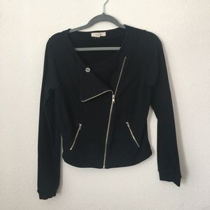 Asymmetrical Zipper Bomber Jacket